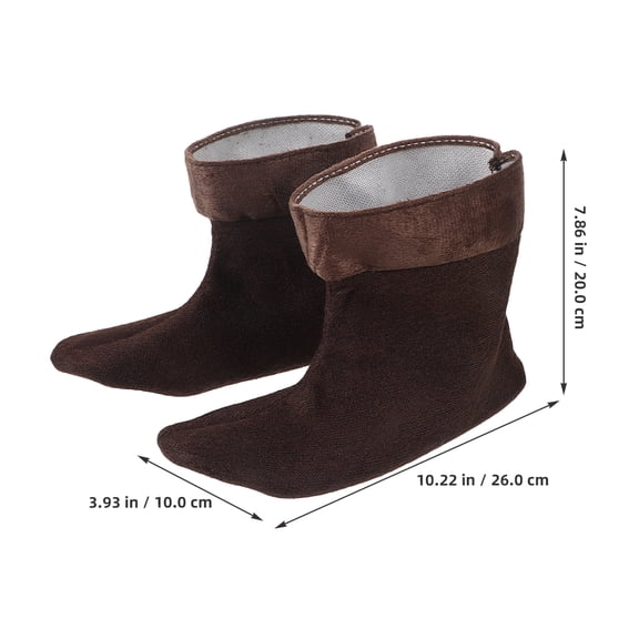 SOPOTUTU Plush Boot Liners, Moisture-Resistant Black Warm Fleece Insert, 1 Pair for Winter Boots