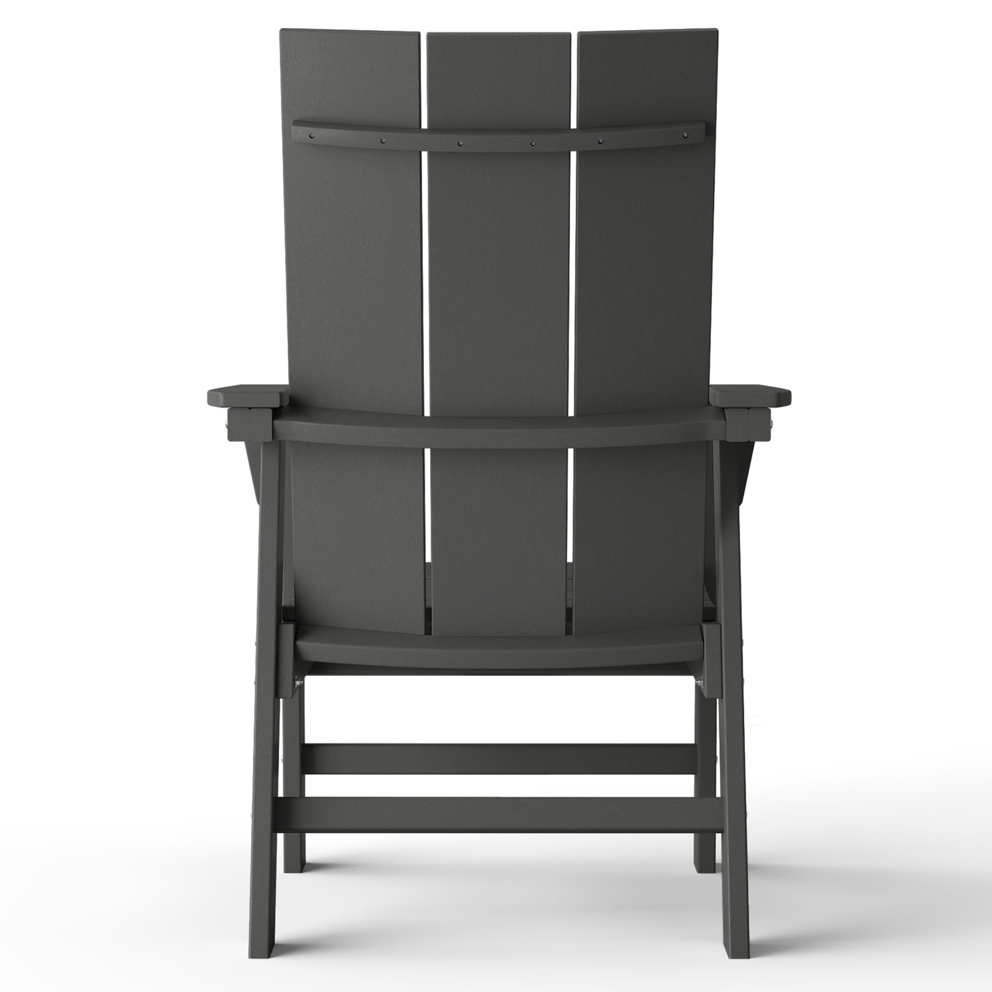 WestinTrends Ashore Outdoor Patio HDPE Plastic Modern Adirondack Dining Chair, Gray
