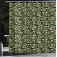 thumbnail image 3 of Ambesonne Nature Shower Curtain, Digital Crocodile Drawing, 69"Wx84"L, Dark Forest Green, 3 of 4