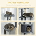 thumbnail image 4 of PawHut Arbre à Chat de 50 Pouces, Tour à Chat à Plusieurs Niveaux pour Chatons d'Intérieur, Gris, 4 of 10