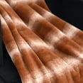 thumbnail image 2 of Plutus Brands Plutus Orange Brown Furever Faux Fur Luxury Throw Blanket, Blanket 90L x 90W Full, 2 of 3