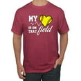 thumbnail image 1 of Wild Bobby, My Heart Is On That Tennis Field, Sports, Men Graphic Tee, Vintage Heather Red, Medium, 1 of 4
