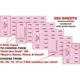 thumbnail image 2 of 500 Pink Chinese Auction Tickets (2 Stub Choices) (10 Bid Numbers per Sheet, Stub w/ "Buyer's Name, Phone & Email"), 2 of 4