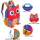 thumbnail image 5 of Mochila para niños pequeños, mochilas preescolares para bebés, niños y niñas, lindas mochilas de neopreno con dibujos animados para niños de 0 a 3 años (búho rojo), 5 of 5