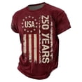 thumbnail image 4 of 250 Anniversary USA Shirts for Kids Soft Stretchy Patriotic T-Shirt Breathable Regular Fit Short Sleeve Independence Day Tops, 4 of 4