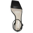 thumbnail image 3 of Sam Edelman Rayelle Black Leather Ankle Strap Open Toe Kitten Heel Dress Sandals (BLACK, 6), 3 of 3
