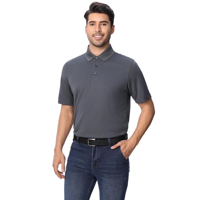Zfeel Men's Dry Fit Performance Polo Shirt, Pure Polyester
