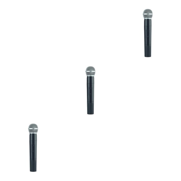 bedienty Artificial Handheld Microphone Live Streaming Interview Simulation Plastic Costume Mic Props Detectable Toy 48 Tube 3Set