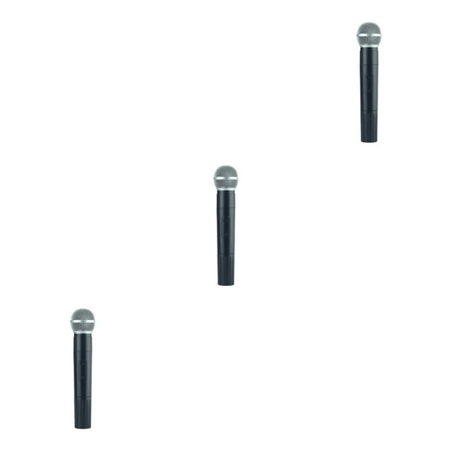 QualitChoice Microphone Artificiel Portatif à Main pour Enfants, Diffusion en Direct, Scène, Performance, Simulation Portable, Faux Micro, Accessoires, Jouet, Festival, 48 Tubes, Ensemble de 3