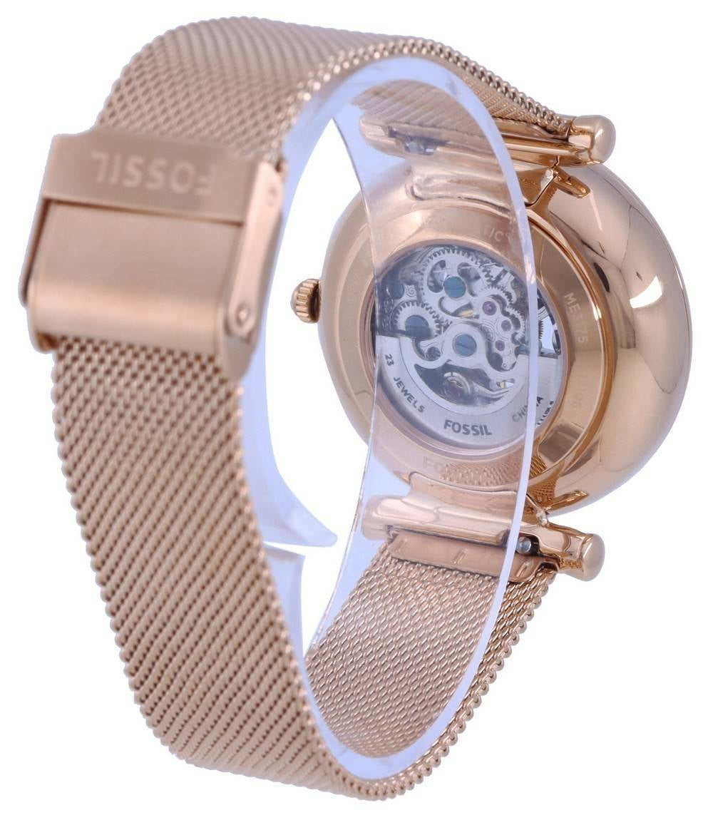 Fossil ME3175 Carlie Rose Gold Tone Stainless Steel Automatic