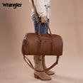 thumbnail image 6 of Wrangler Travel Duffel Bag Large Capacity Leather Luggage Bag Stylish and Durable Travel Bag, Brown, 6 of 7
