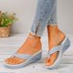 thumbnail image 2 of Bmisegm Hot Sandals Women Teen Slippers for Girls Beach Sandals Girls Sandals Women Sandals Platform Sandals Womens Sandals Summer Blue 6.5, 2 of 9