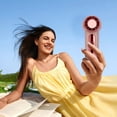 thumbnail image 4 of Studded Handheld Fan Usb Rechargeable Portable Powerful Airflow Long Battery Life Pink, Hand Fan Rhinestone Embellished Powerful Airflow Usb Rechargeable Compact & Portable Multiple Fan Speeds, 4 of 6