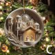 thumbnail image 3 of Adorno navideño acrílico 3D | Colgante de bendición de nacimiento para árbol y decoración del coche | Regalo de recuerdo para recién nacidos para la chimenea o corona | Decoración navideña de 8 cm, 3 of 6