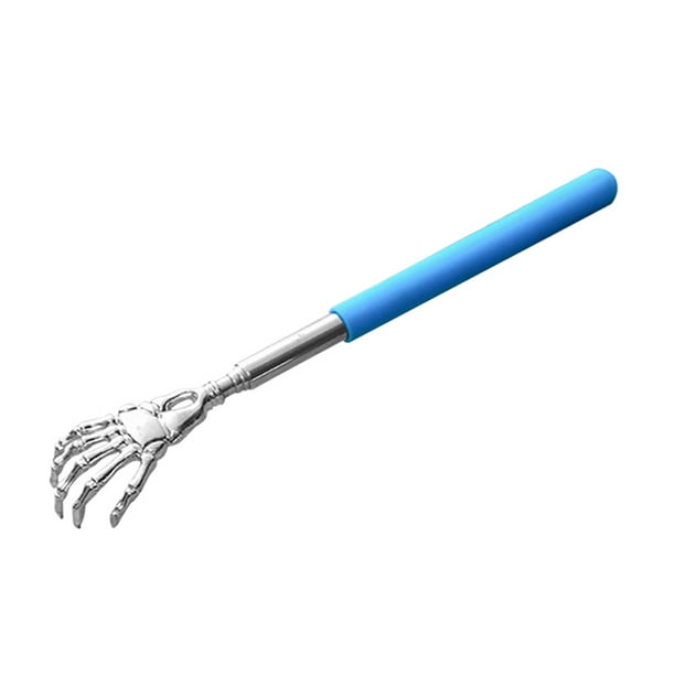 Rascador Espalda Extensible Acero Inoxidable 4 Secciones para Espalda Y Cuello (azul)