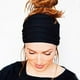 thumbnail image 2 of Zhuge Turbante elástico con lazo para el pelo para mujer, diadema con nudo para yoga (negro), 2 of 4