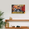 thumbnail image 6 of Epic Graffiti 'Kitten, Teddy & Cushions' by Janet Pidoux, Canvas Wall Art, 18"x12", 6 of 8