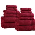 thumbnail image 2 of Superior Egyptian Cotton Absorbent 12-Piece Burgundy Towel Set, 2 of 13