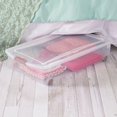 thumbnail image 2 of Sterilite Boîte de Rangement sous-le-lit , 47 litres avec Roulettes - Rose, 2 of 3