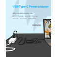 thumbnail image 3 of 65W 45W USB C Laptop Charger for Lenovo ThinkPad T14 T16 gen 1 gen 2 X1 Yoga L13 7i C740 920 C930 C940 Type C AC Power Adapter for Lenovo ThinkPad T480 T490 P52s Chromebook 2nd Gen Laptop Power Cord, 3 of 7