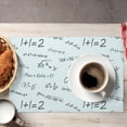 thumbnail image 3 of Placemats Set Of 4 / 6, Equation Formula Math Print Placemats For Dining Table Indoor/Outdoors Heat Resistant Washable Placemats 18" X 12", 3 of 3