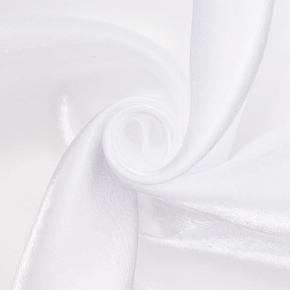 Liquid Organza Satin Face Holographic Lightweight 60" Fabric By The Yard - White