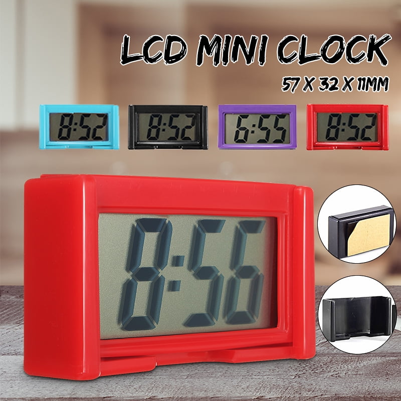 Portable Small Size LCD Clock Automotive Digital Home Kitchen Car Dorm