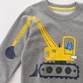 thumbnail image 2 of Rimyaw Toddler Boys Excavator Sweatshirts 2-Pack Sets Pullover Cotton Tops Kids Clothes 4T, 2 of 8