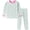 Green Small flowers, variant on WIBACKER 2-7 Years Toddler and Little Girls' Long Sleeve Pajamas Set Cotton Top and Pants 2 Piece Sleepwear Pjs - Dinosaur
