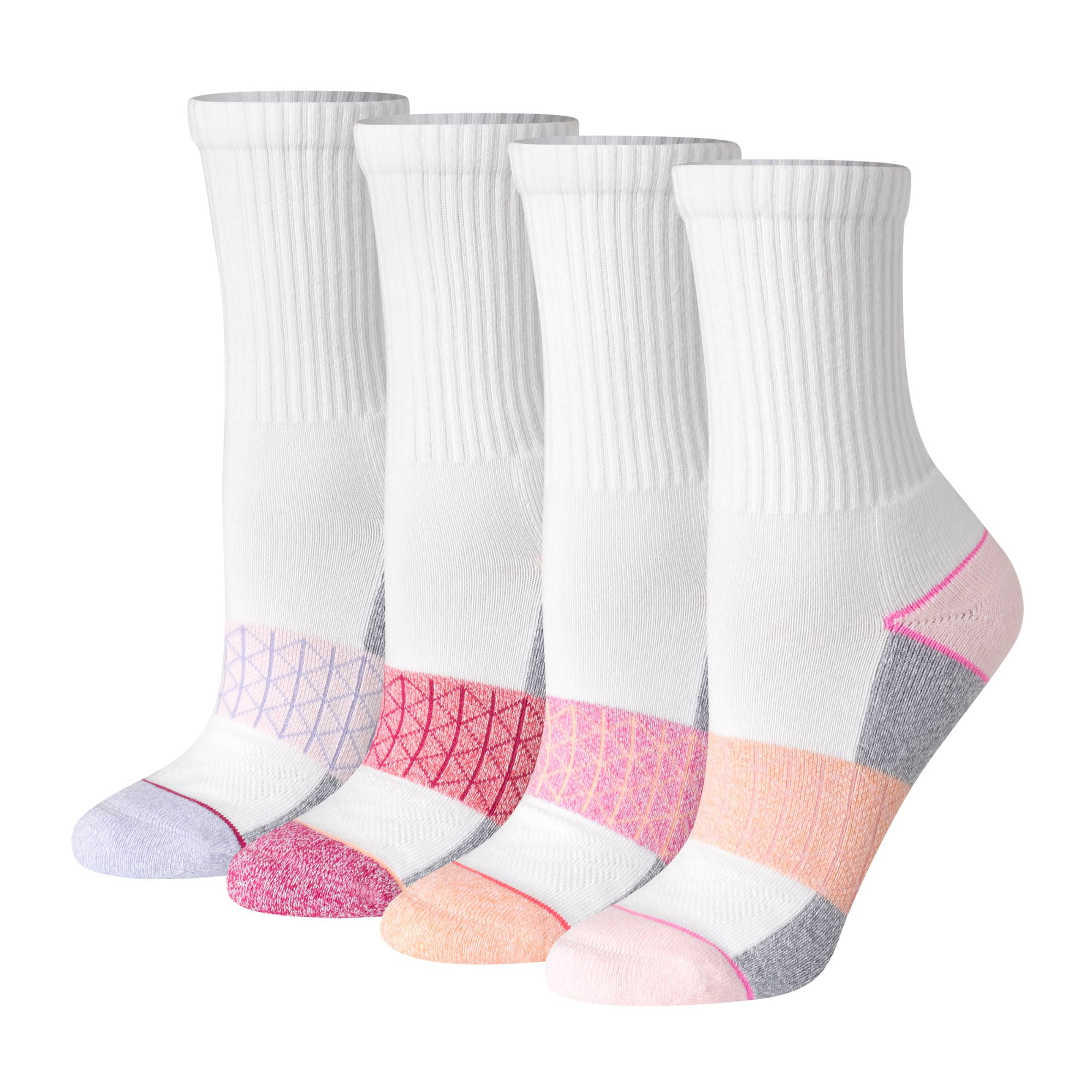 Hanes Women's Crew Socks, Absolute Comfort, 4-Pack, Size 5-9