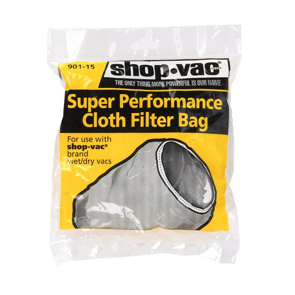 ShopVac 7 in. L x 0.5 in. W Cloth Filter Bag Gray 1 pk