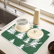 Nature's Evergreens Dish Drying Mat for Kitchen, Quick Drying Absorbent Soft Durable 16 x 18