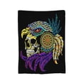 thumbnail image 7 of DouZhe Ultra-Soft Micro Fleece Lightweight Flannel Bed Blanket, Skull Aztec Ethnic Triditional Print Cozy Warm Throw Blankets, 50"x40", 7 of 7