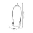 thumbnail image 2 of TABLZONE Table Lamp Parts Harp And Finial Set Silver Iron Adjustable Frame For Reading Corners, 2 of 8