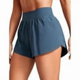 thumbnail image 2 of AEXTO YOGA High Waisted Dolphin Athletic Running Shorts for Women 3" High Split Comfy Mesh Liner for Gym Workout Track, 2 of 5