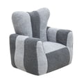 thumbnail image 2 of Leumius Bean Bag Chair,Comfy Teddy Beanbag Chair with a Color-Block and Heart-Shaped Backrest,Large Reading Chair for Living Room, Bedroom, ApartmentGray, 2 of 4