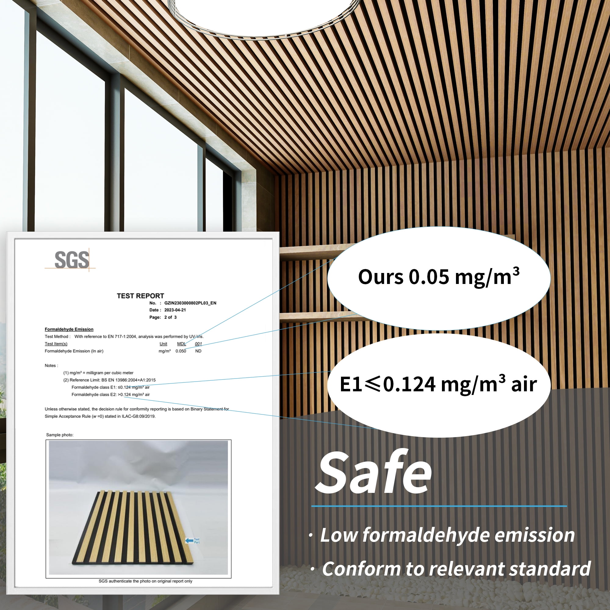 2PCS 24''x94.5'' Wood Slat Acoustic Wall Paneling for Interior and Ceiling Decor,31Sq.ft,Teak