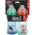 thumbnail image 2 of Nuby 2 Pack No Spill Printed Thirsty Kids No-Spill Sip-it Sport Cup with Soft Spout and Lid - 12oz, 12+ Months, 2 Pack, rocket / fox, 2 of 2