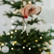 thumbnail image 4 of Adorno Colgante Blanco Irregular con Purpurina para Árbol de Navidad, Decoración Navideña, Hogar, Tienda, Escaparate., 4 of 6