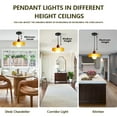 thumbnail image 3 of Mid Century Pendant Light: Modern Ceiling Pendant Lamp for Kitchen Island : Small Glass Hanging Light Fixtures for Diningroom, 3 of 9