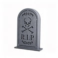 thumbnail image 2 of Lit Halloween Tombstone Outdoor Scene Decoration, Spooky Resin Graveyard Yard Decor, Gothic Skeleton Hands Tabletop Ornament, Holiday Party Centerpiece, 2 of 6
