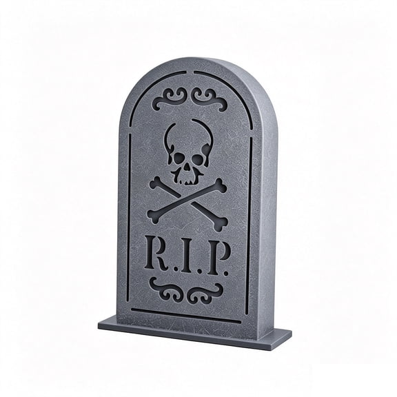 Tepsmf Lit Halloween Tombstone Outdoor Decoration, Lighted Grave Scene Prop, Spooky Yard Stake Sign for Garden Lawn Walkway Party