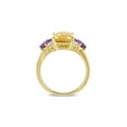 thumbnail image 3 of 3.34 Carat (Ctw) Citrine and African Amethyst Ring in Yellow Plated Sterling Silver for Women, 3 of 6