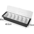 thumbnail image 2 of 6 Compartment Trays Detachable Topping Station Plastic Pizza Ingredients Condiment Dispenser Reusablestyle 1, 2 of 5