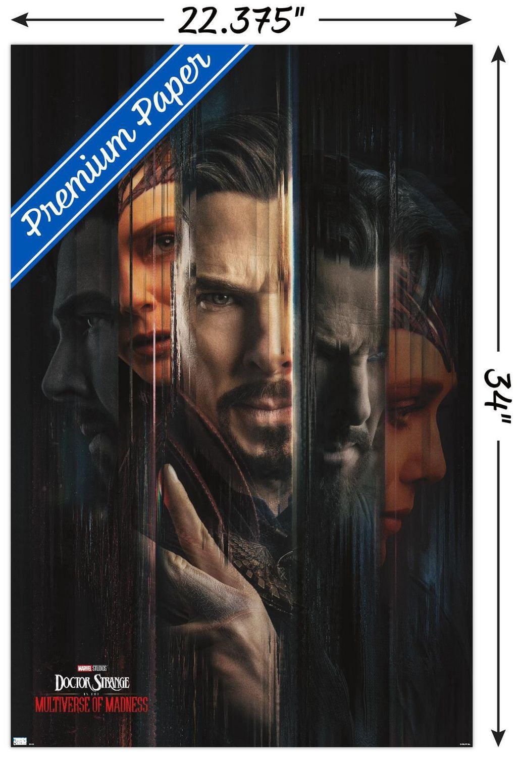 Marvel Doctor Strange in the Multiverse of Madness - Teaser One Sheet Wall Poster, 14.725" x 22.375"