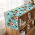 thumbnail image 6 of Table Runners 120 Inches Long Dress Scarves, Christmas Blue Farmhouse Coffee/Dining/Kitchen Table Runner for Living Room, Xmas Cute Elk Winter Leaves Cartoon Snowflake 13x120 Inch, 6 of 9