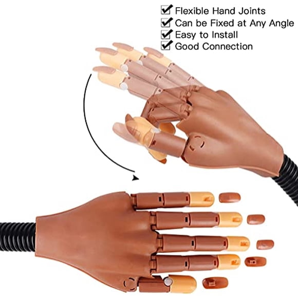 Practica la mano para las uñas acrílicas, la mano profesional de la mano de las uñas para el entrenamiento, aj Hirido Hirido