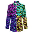 thumbnail image 4 of Leopard 80s Long Sleeve Blouse Woman Streetwear Casual Shirts Summer Oversize Woman Streetwear Clothing Birthday Present, 4 of 7