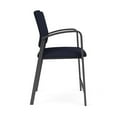 thumbnail image 2 of Newport Reception Waiting 24.5" Steel Hip Chair and / Charcoal Steel / Navy Blue, 2 of 5