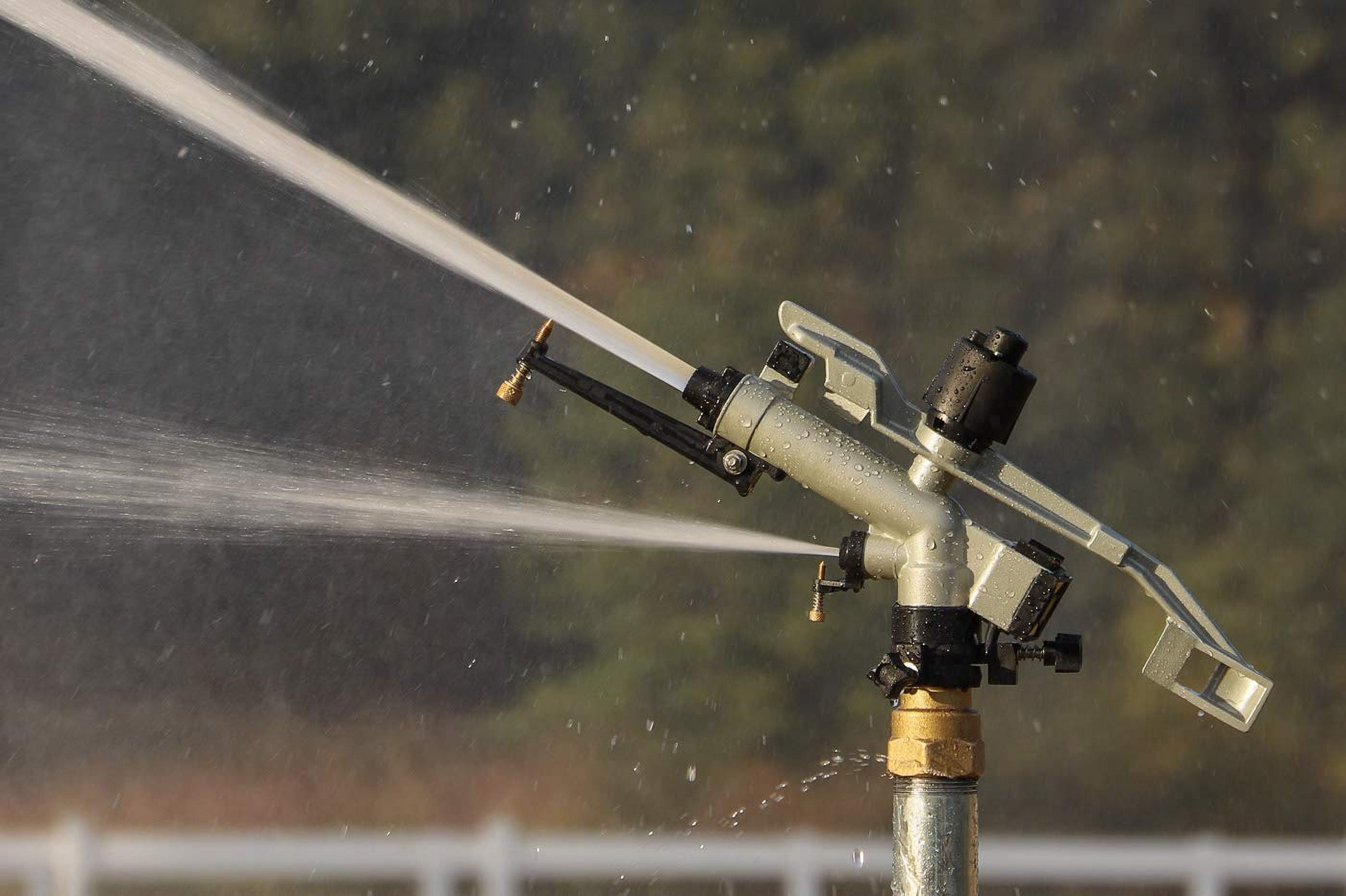 RK-57 1-1/4" FNPT Impact Mini-Gun Sprinkler with Nozzle Set 10 mm, 12 mm, 14 mm x 4 mm, Aluminum
